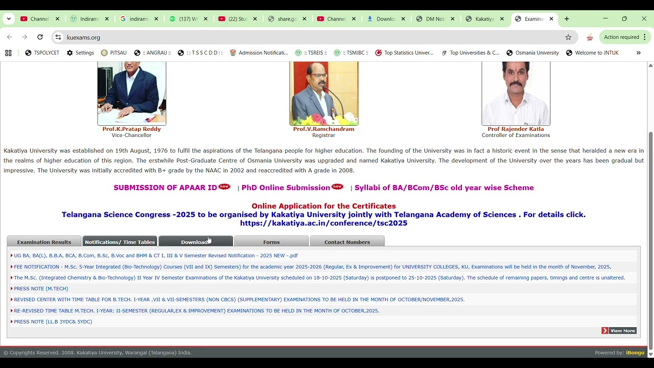 Kakatiya university results degree |How to check KAKATIYA UNIVERSITY RESULTS