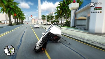 GTA SA Realistic Vehicle Deformation - Crash Testing Ep.72