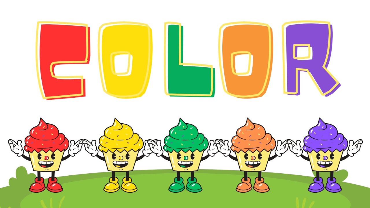 Kids vocabulary - Color - color mixing - rainbow colors - 