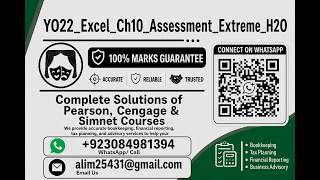 YO22 Excel Ch10 Assessment Extreme H2O | YO22_Excel_Ch10_Assessment_Extreme_H2O|Excel_Ch10_PS2_Float