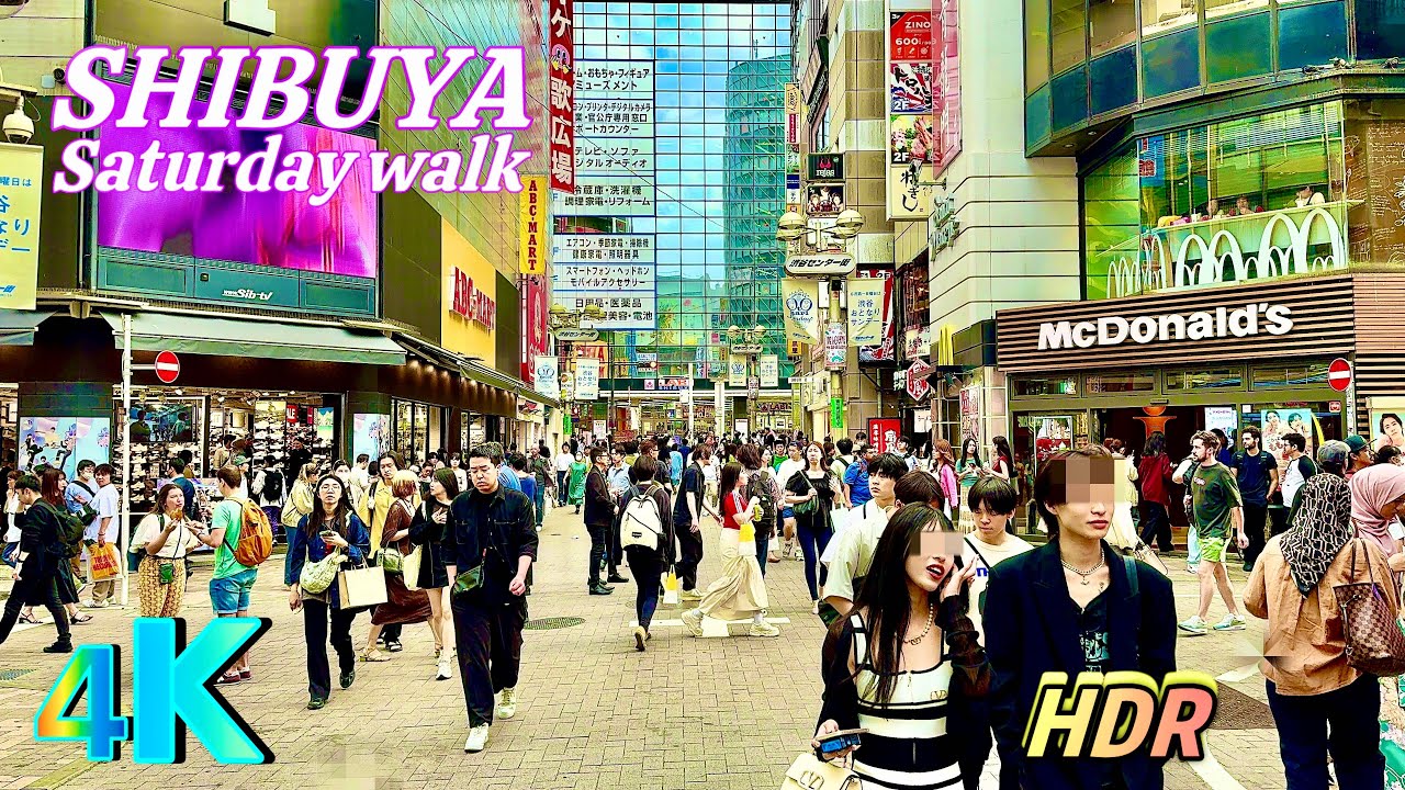 Shibuya Walk - Lively Weekend Crowd - Sat, May 25, 2024, Tokyo Walk, a frame from the walk
