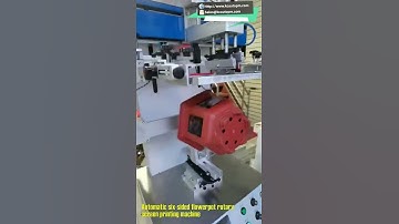 Automatic six-sided flowerpot rotary screen printing machine