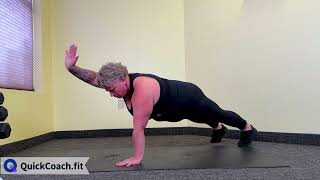 Bodyweight Plank Arm March | Exercise Demo | Coaching Software | QuickCoach