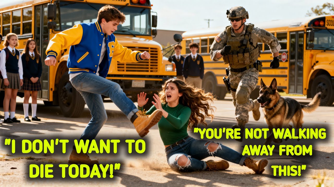 Bullies Surround a New Girl to Beat Her—Navy SEAL with His K9 Sees Everything and...