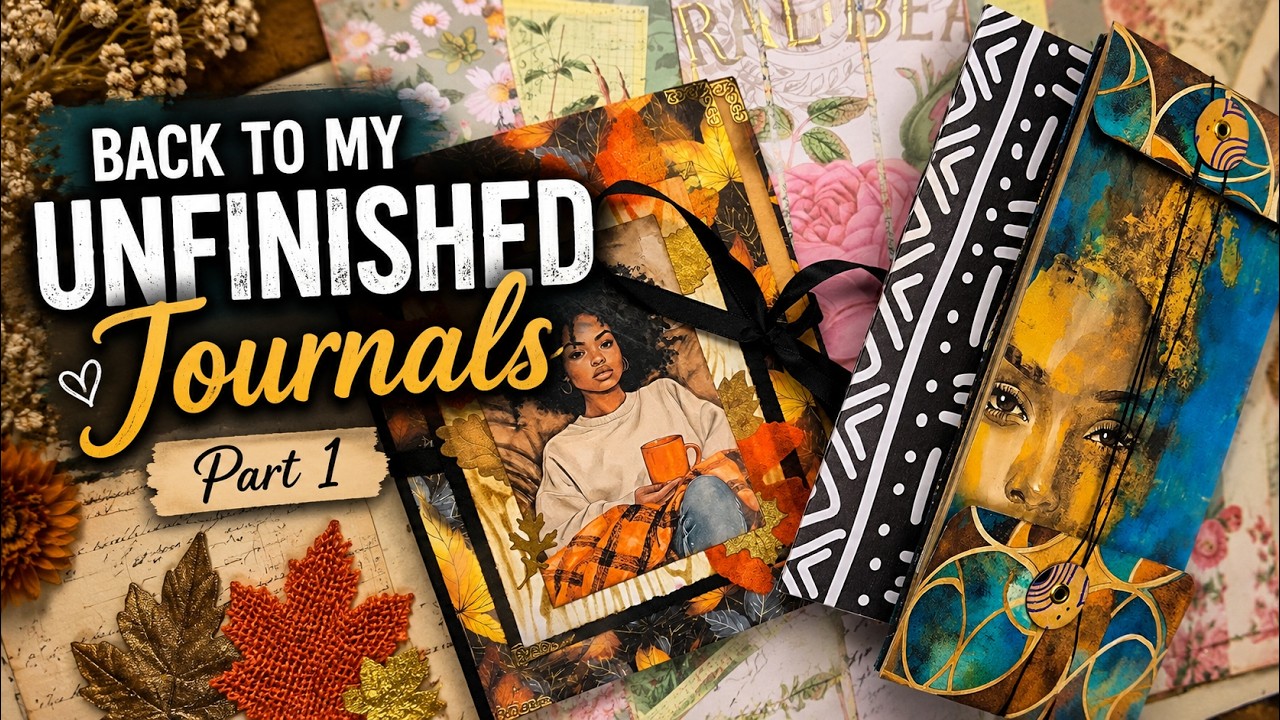 Going Through My Unfinished Junk Journals After a Long Break - YouTube