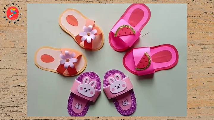 DIY MINI PAPER SLIPPERS / Paper Crafts For School / Paper Craft /kids craft ideas / Origami Slippers