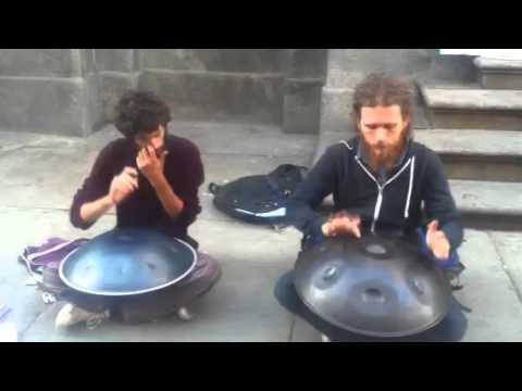 HANDPANDUO busking in Torino - Il ponte&pasha aeon