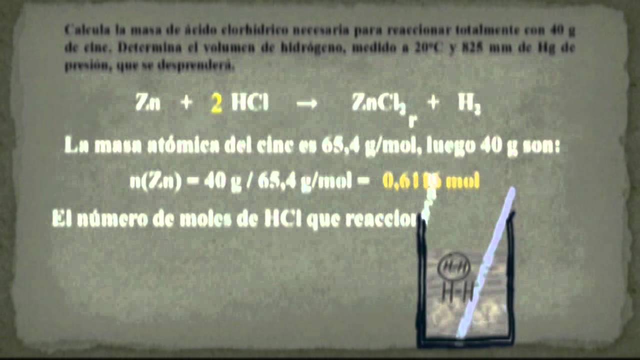 Problema de reacción química Zn y HCl - YouTube