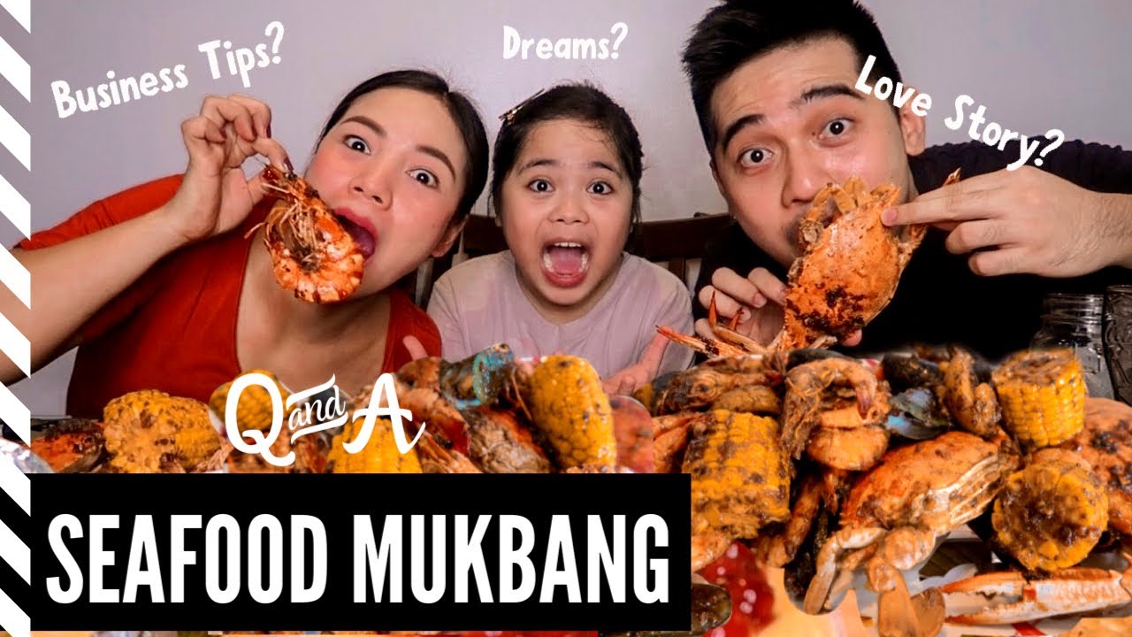 SEAFOOD MUKBANG + Q & A | MUKBANG | SEAFOOD BOIL MUKBANG - YouTube