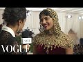 Priyanka Chopra on Her Intricate Beaded Headpiece | Met Gala 2018 With Liza Koshy | Vogue