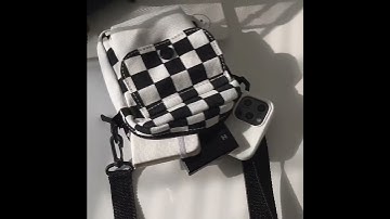 Túi chéo nữ đeo vai checked caro vải canvas dáng nhỏ xinh đi học đi chơi nè | Chic Daily