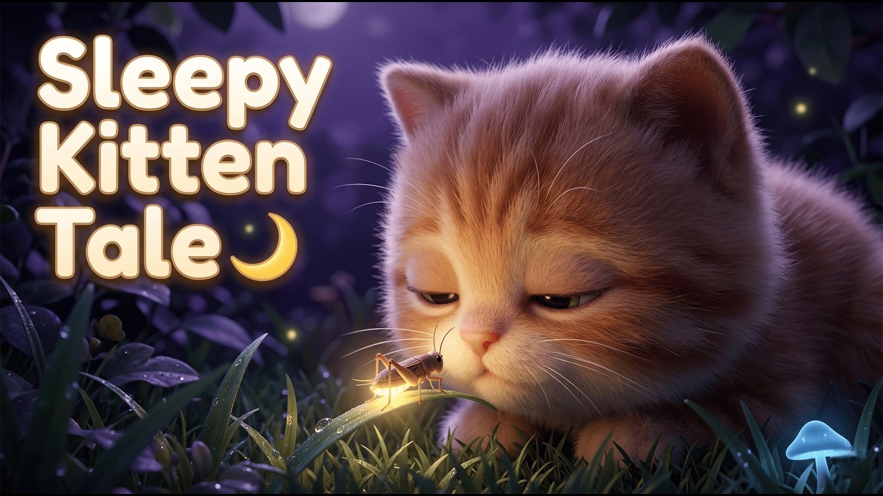 The Kitten Who Followed the Crickets | Gentle Animal Bedtime Story 🌙