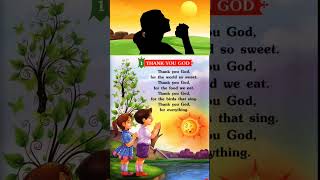 Thank You God  Rhymes For Nursery poem