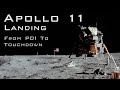 Apollo 11 landing from PDI to Touchdown