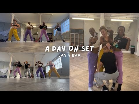 VLOGMAS DAY 8 || A DAY IN THE LIFE OF A DANCER ON SET | JAY 4 EVA