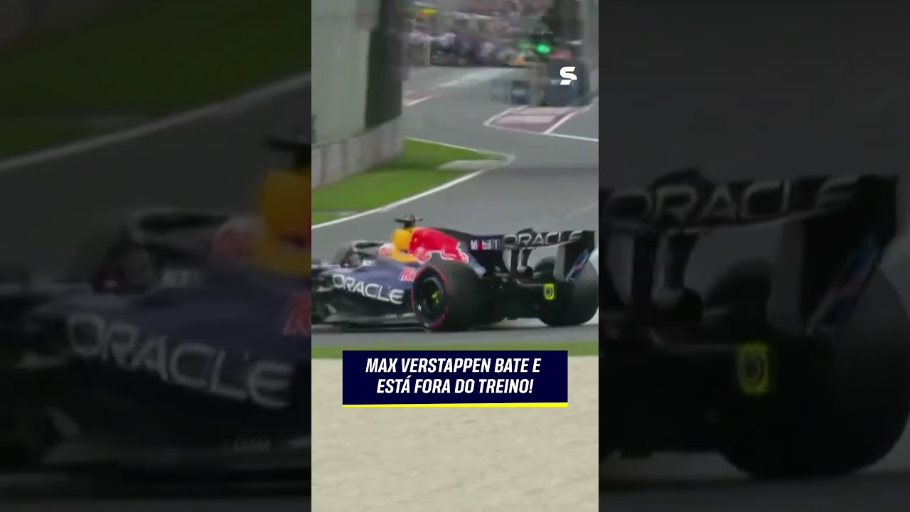 VERSTAPPEN BATE E ABANDONA CLASSIFICATÓRIA DA FÓRMULA 1  | #shorts | sportv