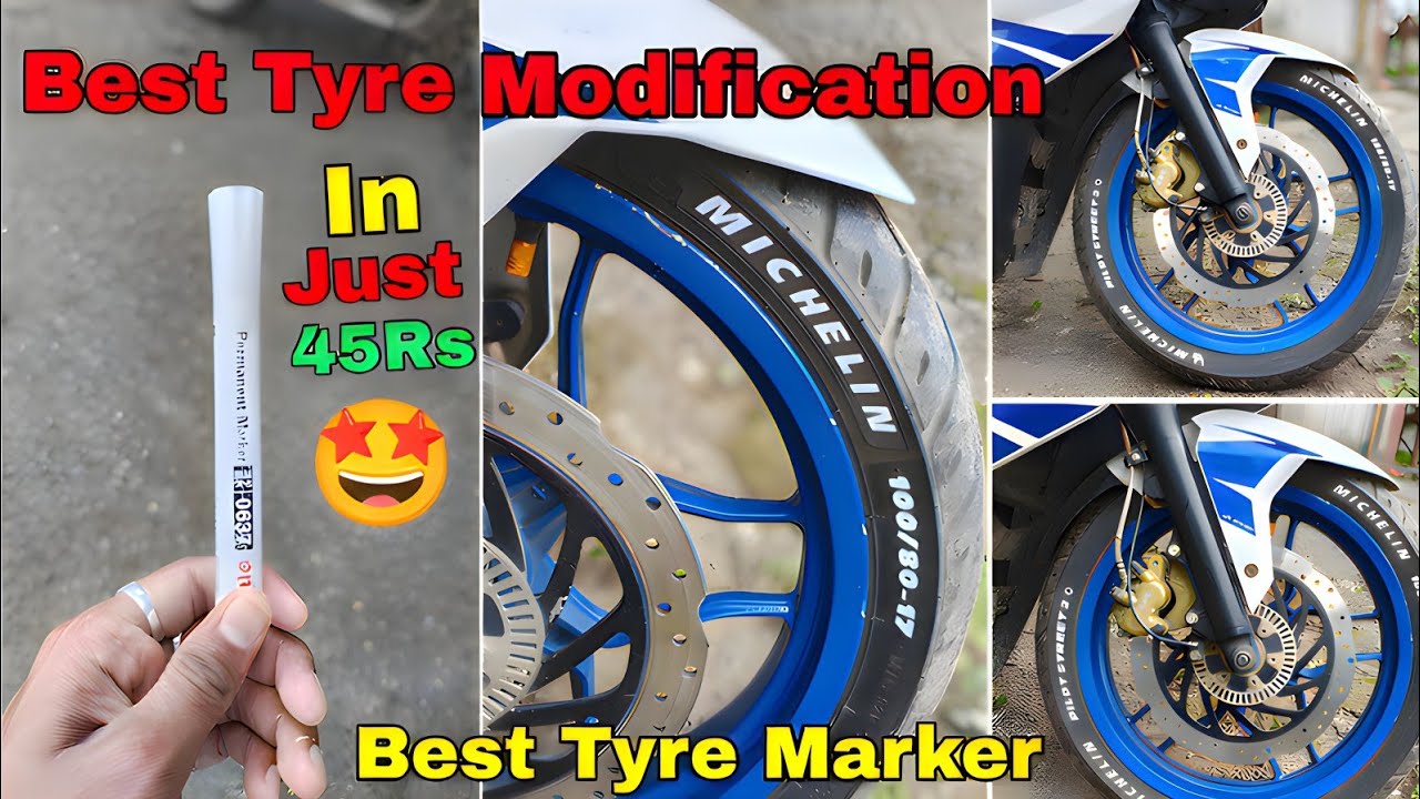 Best tyre modification in just Rs 45 🤩✒️♥️|| . Simple and easy way to modify your bike at home ||