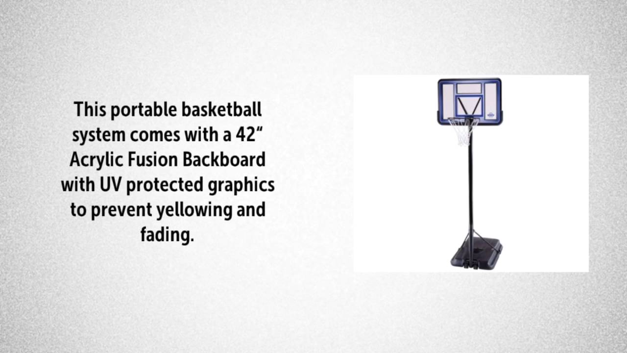 Lifetime 1270 Portable Adjustable Basketball Hoop YouTube