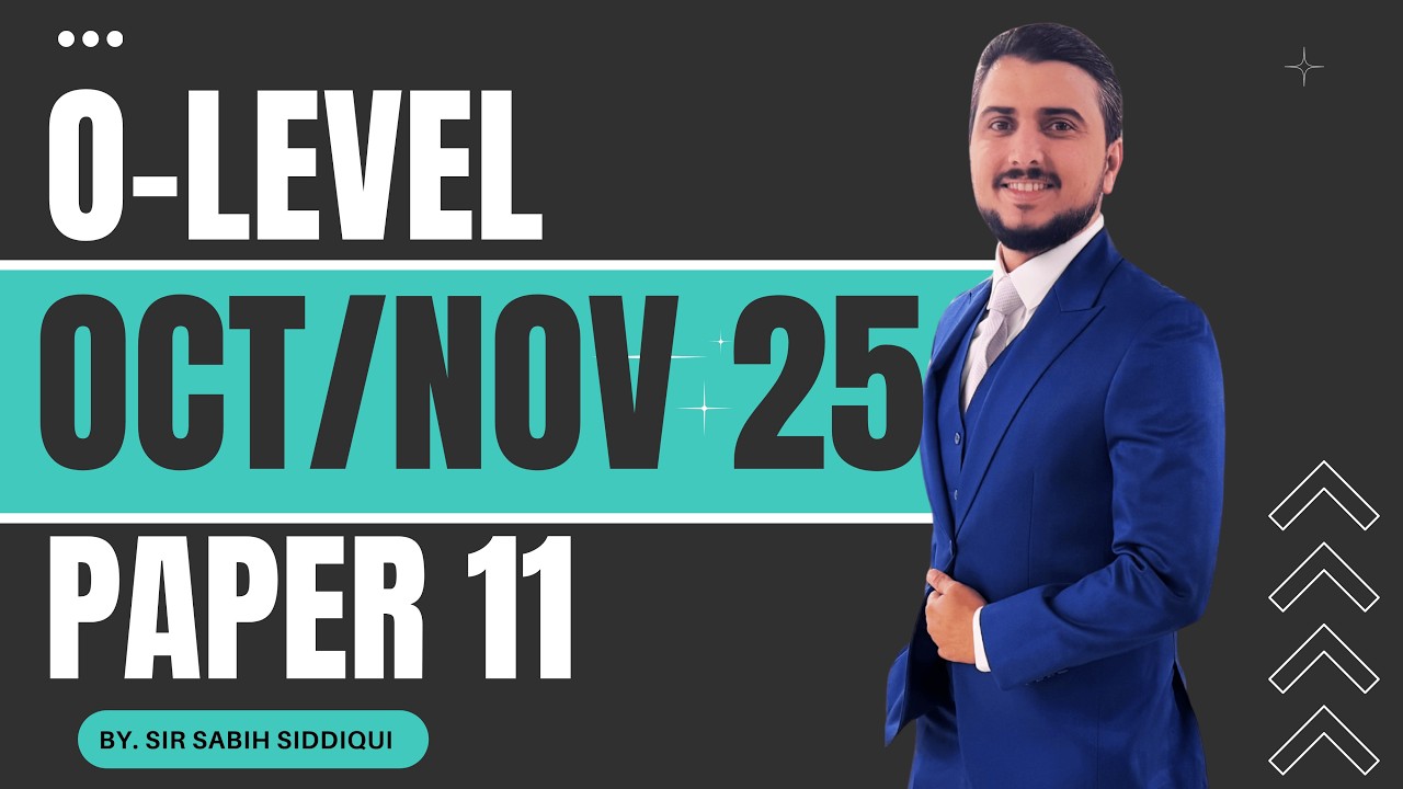 O Level Mathematics Paper 11 (Non-Calculator) Oct/Nov 2025 | Full Past Paper Solved + Tricks & Tips