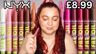 New Nyx Fat Oil Slick Click Lip Balm Lip Swatches Lipstick Lizzie
