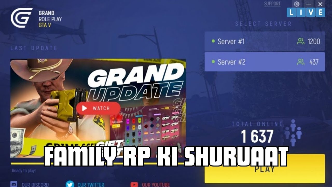 FAMILY RP KI SHURUWAAT 🔥 | GTA V GRAND RP LIVE – SERVER PHODENGE AAJ! # ...
