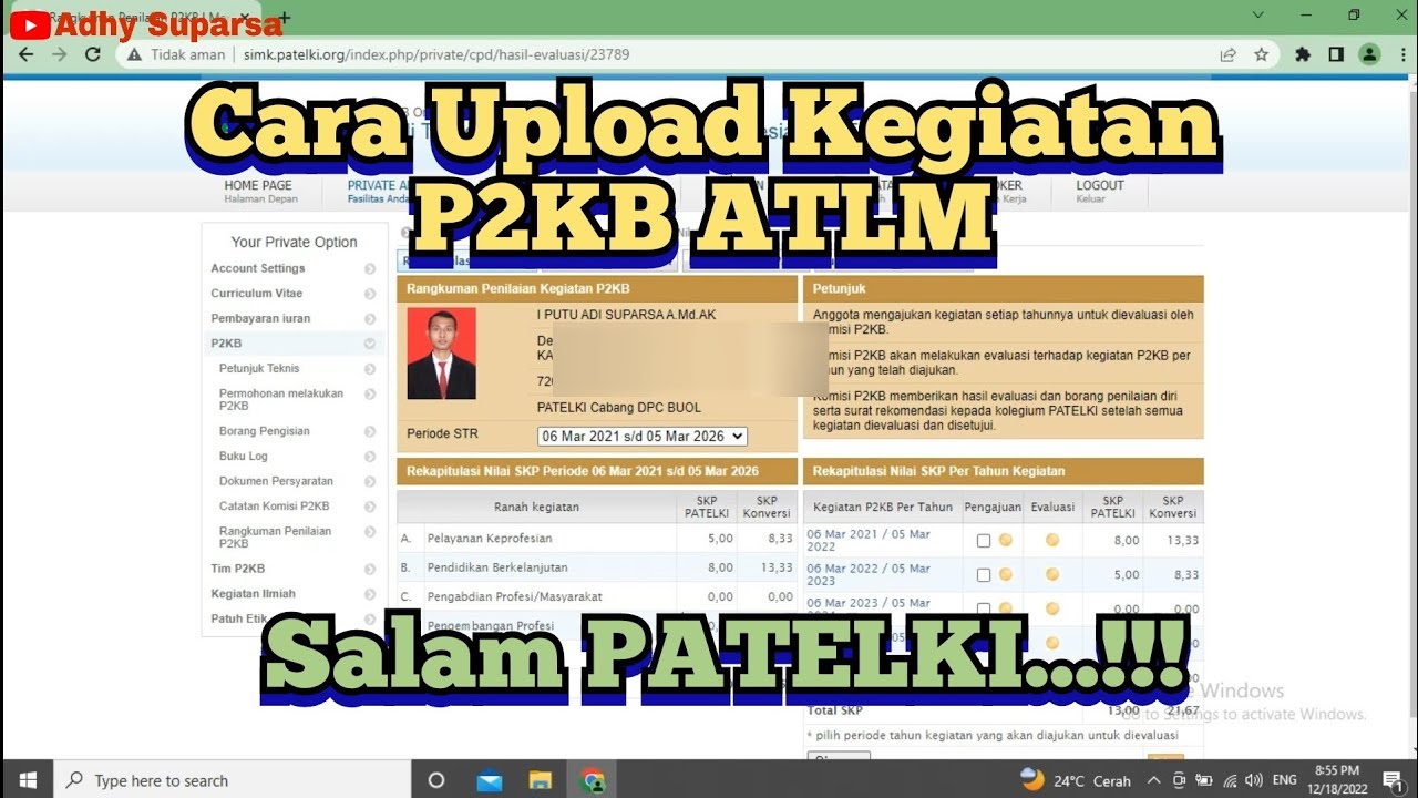 Cara upload kegiatan P2KB || ATLM, PATELKI #p2kb #siporlin #tutorial # ...