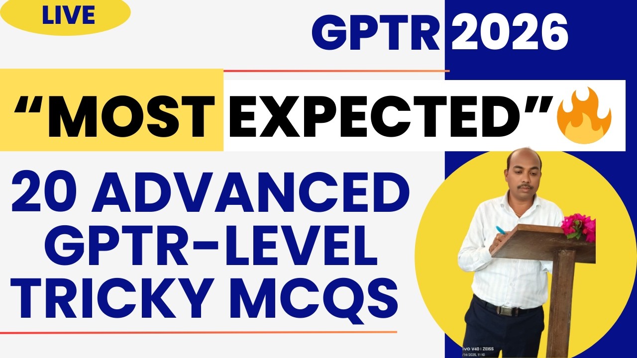 GPTR English Paper II | Advanced GPTR-Level Tricky MCQs | Most Expected Questions 2026 |