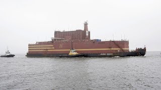 2018-04-28 - Уход ПАТЭС «Академик Ломоносов» пр 20870 из Санкт-Петербурга