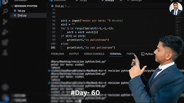 Python program to check a string is palindrome or not #100daysofcode #education #programming #viral