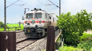 High speed Agartala Garibrath express ￼￼Train Furious Mode scene At Railgate crossing￼￼