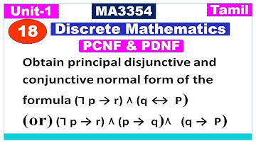 Discrete Mathematics | MA3354 | Unit 1| Logic & Proofs  | PCNF & PDNF | PCNF & PDNF Problem in Tamil