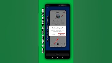 How To Restore TikTok Deleted Videos/How to recover deleted tiktok videos