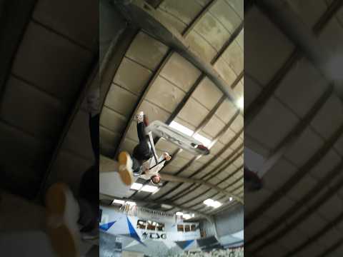 Charley Dyson coming in hot with this huge 360 backflip triple combo!🤯 #scootering #adrenalinealley