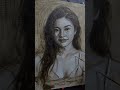 Painting a Girl's Portrait Using Oils
