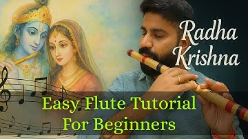 Radha Krishna Dhun Flute Tutorial | Easy Flute Lesson for Beginners #flutetutorial #radhakrishna