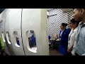Inflight services disembarking scene