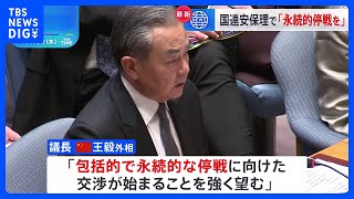 国連安保理でイスラエル軍とハマスに永続的停戦求める声相次ぐ｜TBS NEWS DIG