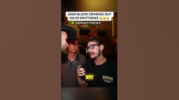 Josh Block crashes out on Ed Matthews 😭