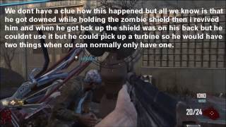 Black Ops 2 Zombies - Zombie Shield Glitch (Invincibility)