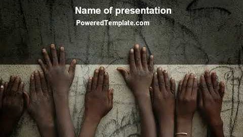 Poor Children PowerPoint Template by PoweredTemplate.com