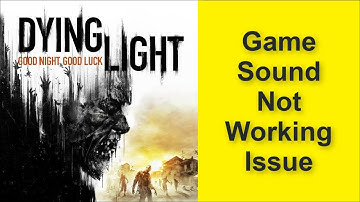 How to Fix Dying Light Game Sound Not Working Issue 2025