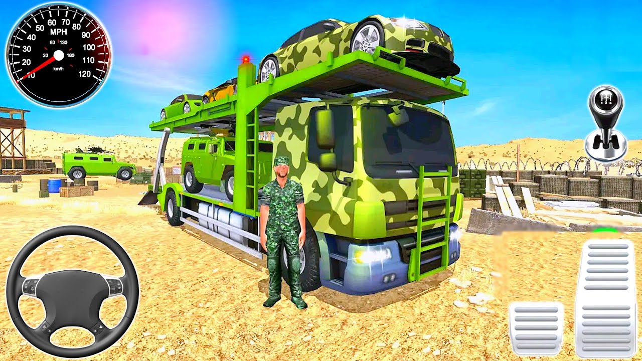 Vehicle Transport Truck - Army Vehicle Transport Game - Android Gameplay #1