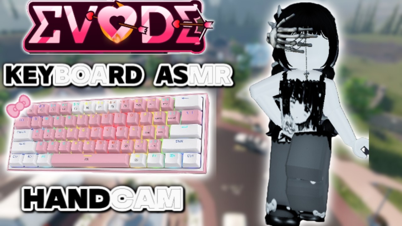 EVADE KEYBOARD ASMR + HANDCAM | K617 FIZZ PINK #63 ⌨️🎀