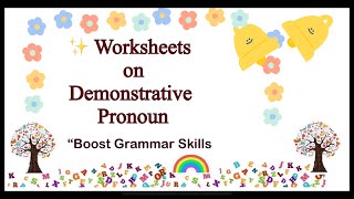 Demonstrative Pronouns worksheets with answers..   “These Worksheets, Those Answers!”