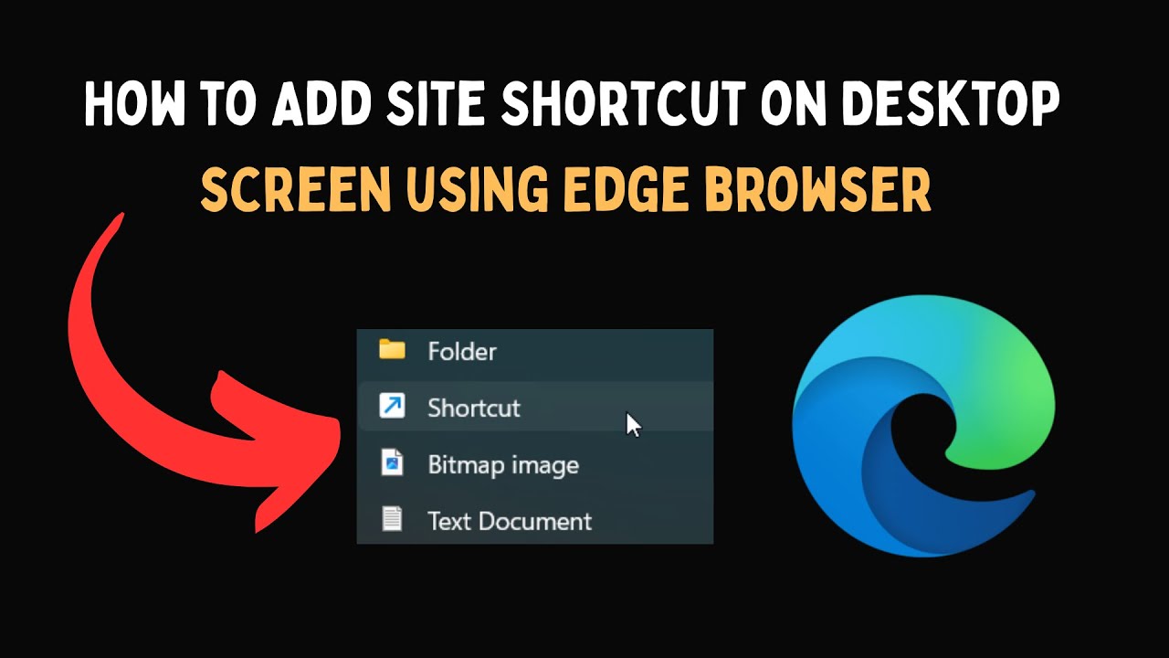 How to Add Site Shortcut on Desktop screen using Edge browser