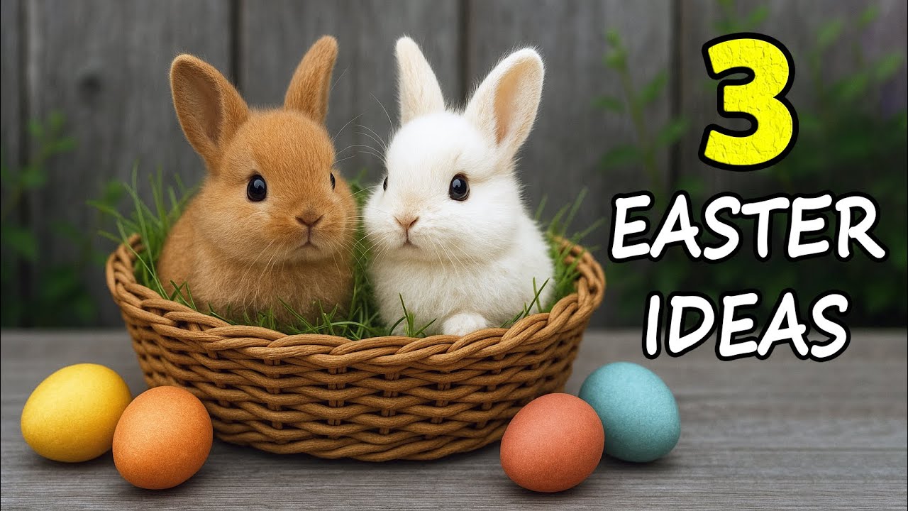 3 восхитительные пасхальные идеи🐰Как сделать заек из разных материалов🥚Пасхальный декор DIY🪻