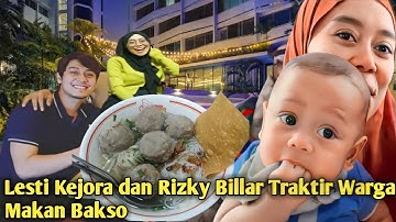Lesti Kejora dan Rizky Billar Traktir Warga Makan Bakso, Baby L Juga Ikut.