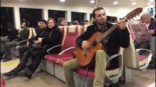 guitar man on the ship, Leyenda Asturias on the Ship