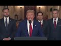President Trump addressed the nation Saturday night after striking Iranian nuclear sites