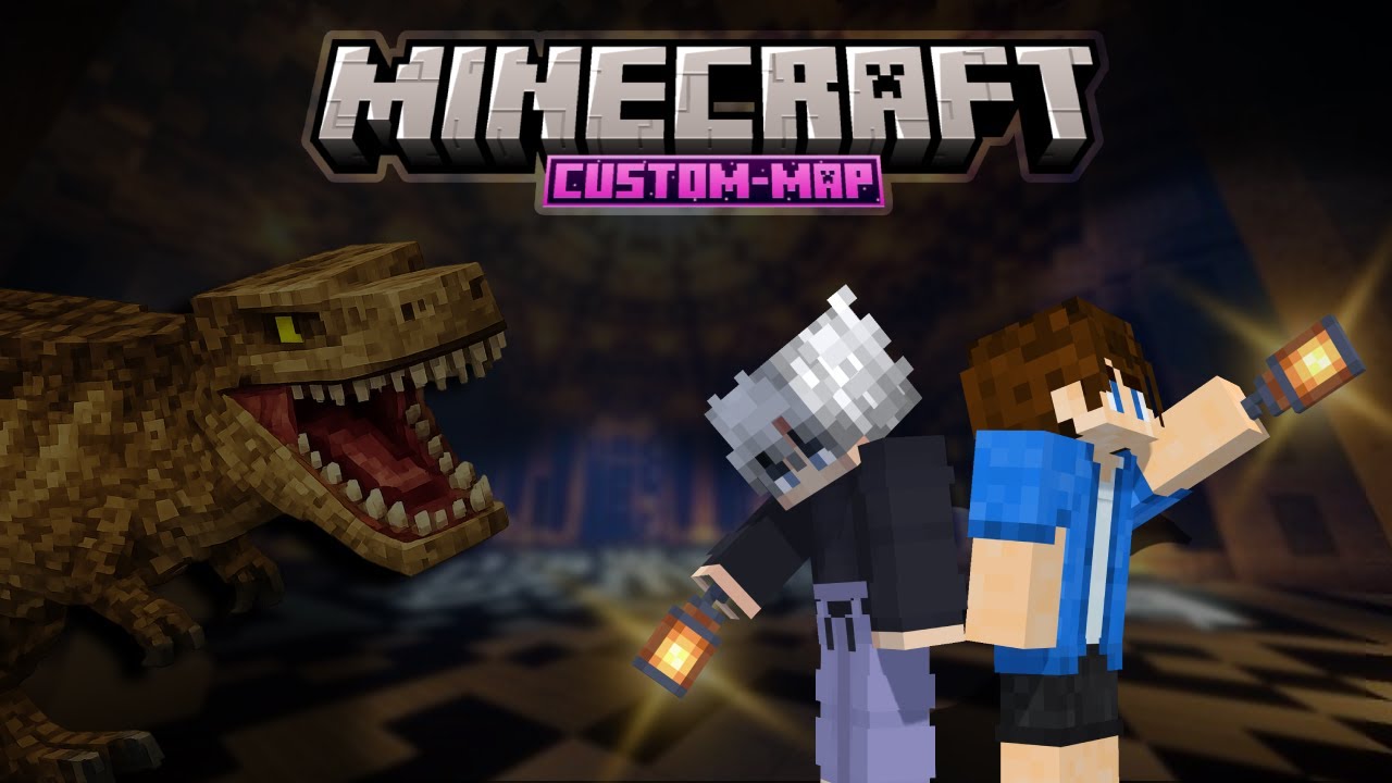 Vi körde en T-REX Custom-Map i Minecraft?!